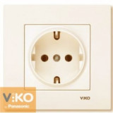 ViKO KARRE Розетка 1-я  с/з  (крем.)