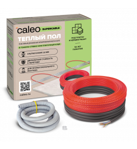 Нагревательная секция для теплого пола CALEO SUPERCABLE 18W-60, 5.4-8.3 м2